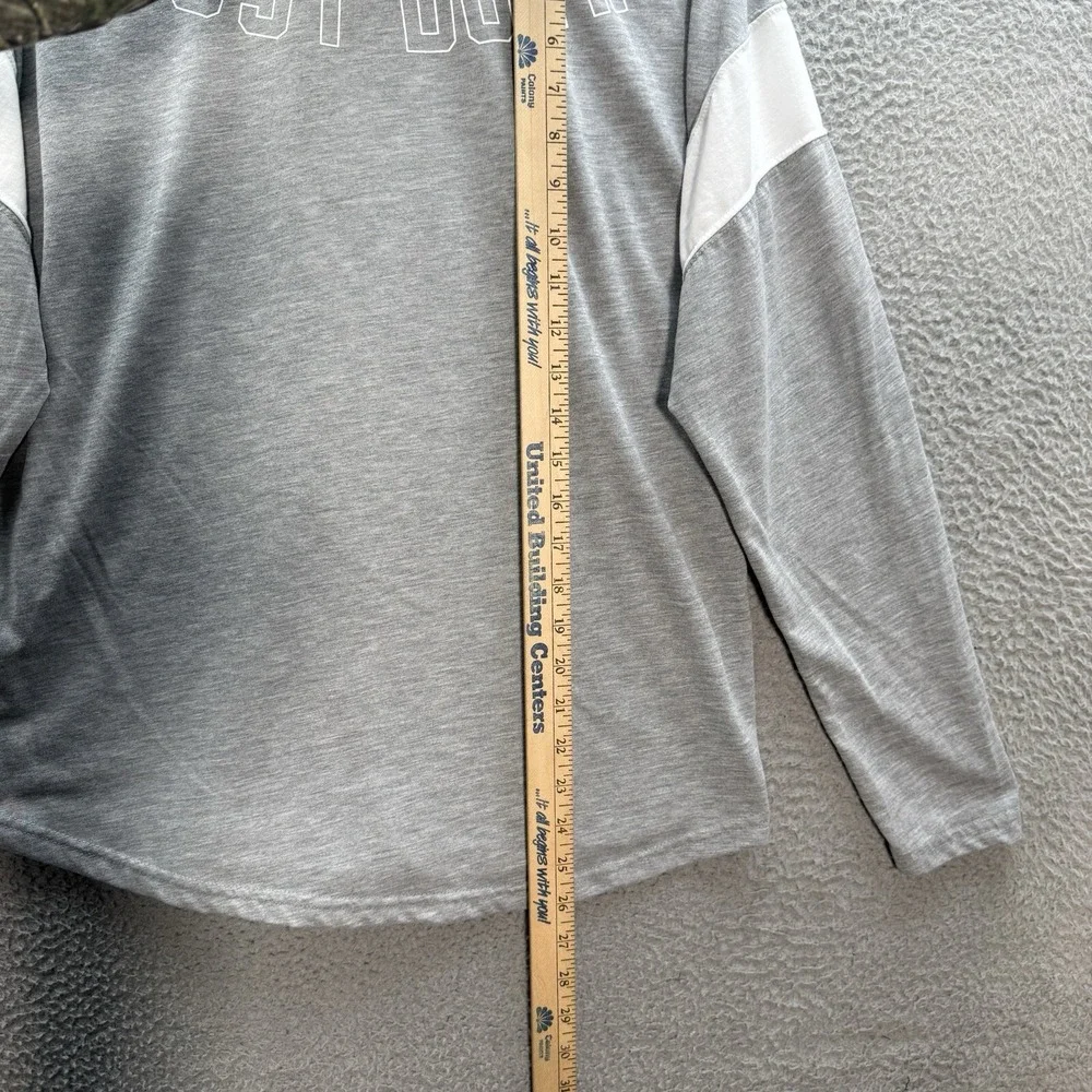 Nike Shirt Womens Small Gray‎ White Dri Fit Long Sleeve Small Swoosh Athleisure